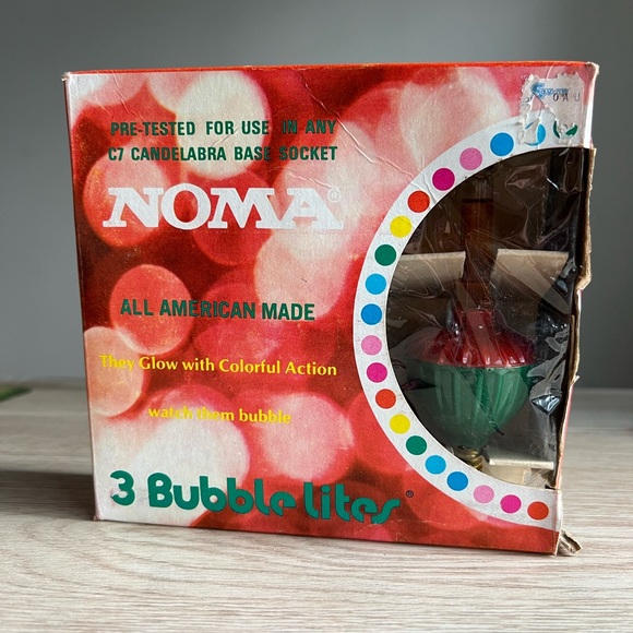 NOMA BUBBLE- LITES Nostalgia Series 1 String Lites & 3 Replacement Bulbs - Picture 13 of 16